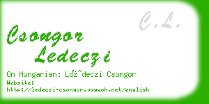 csongor ledeczi business card